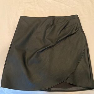 Black Abercrombie & Fitch faux leather mini skirt